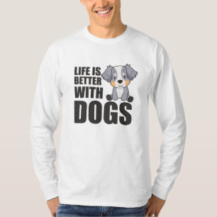 Camiseta A Vida De Pastor Australiana É Melhor Com Cães