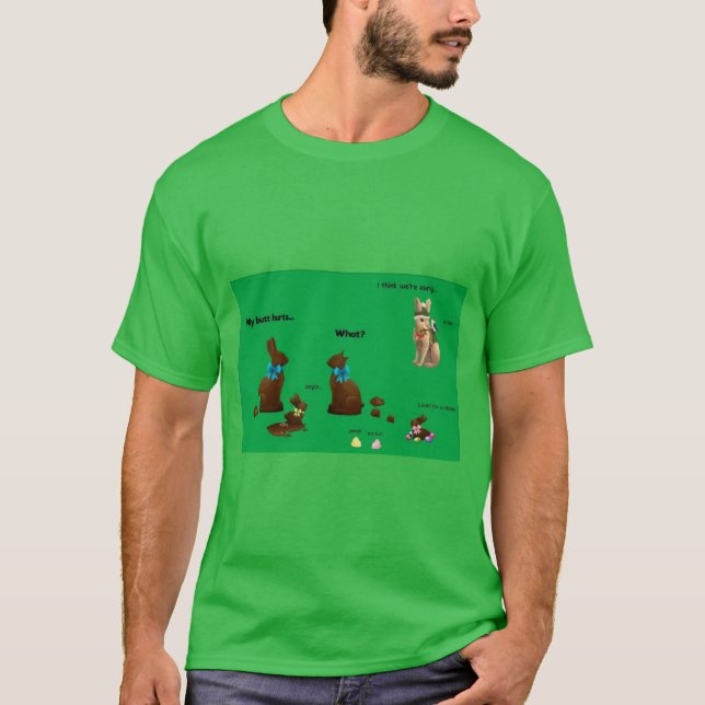 Camiseta A Vida De Um Coelho De Chocolate (Frente)