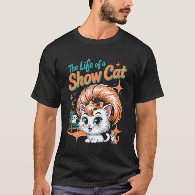 Camiseta A Vida de um Gato de Exposição (Frente)