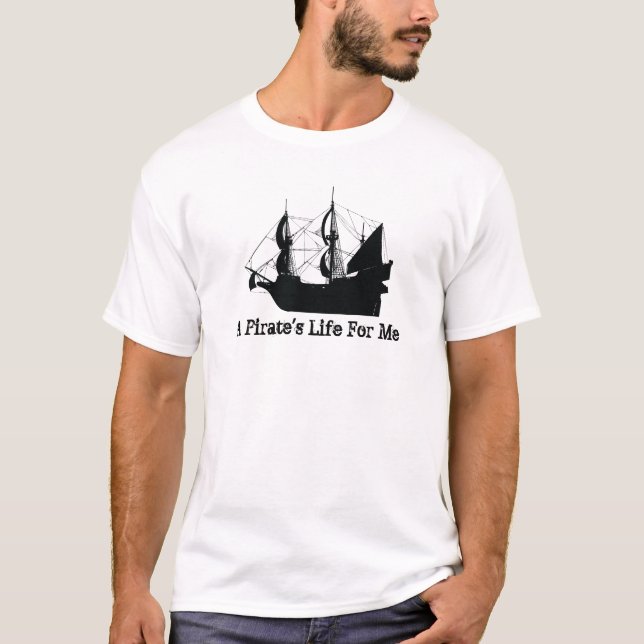 Camiseta A vida de um pirata para mim (Frente)