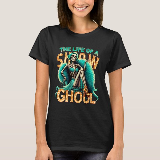 Camiseta A vida de um retrorreflector de Halloween (Frente)