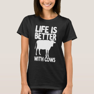 Camiseta A Vida de Vaca é Melhor Com Vacas
