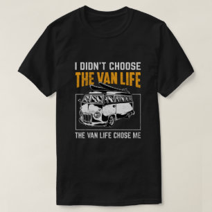 Camiseta a vida de van me escolheu retro campervan viagem