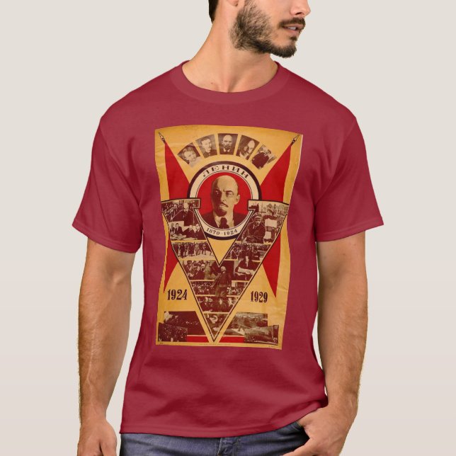 Camiseta A vida de Vladimir Lenin (Frente)
