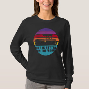 Camiseta A Vida Do barco É Melhor No Barco Do Pontoon