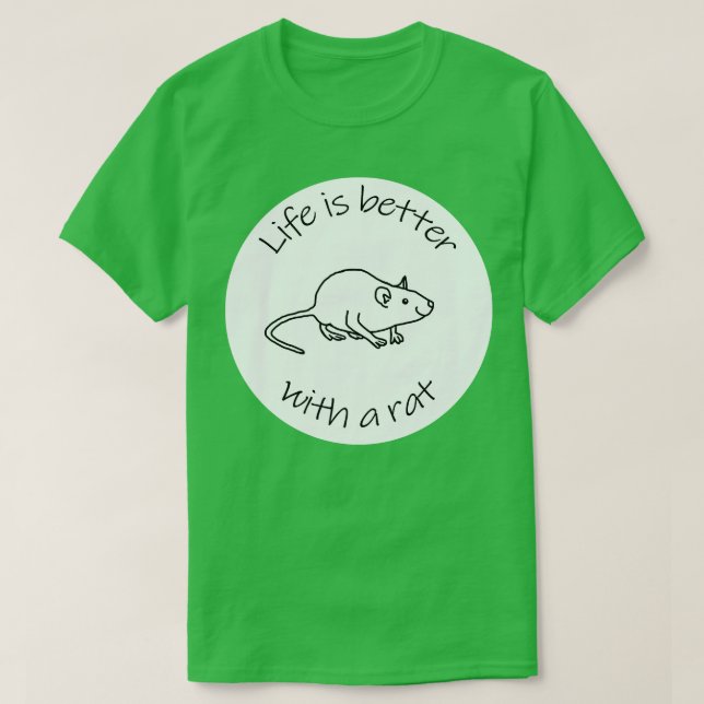Camiseta A vida do disco é melhor com uma citação de animai (Frente do Design)