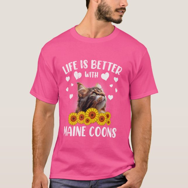 Camiseta A VIDA DO Maine Coon É MELHOR COM O GOLETIM (Frente)