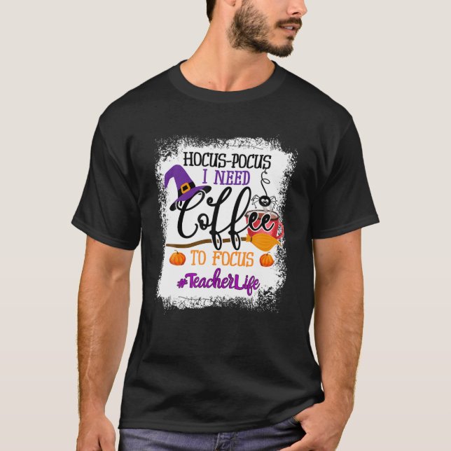 Camiseta A Vida do Professor Enfoca Poco Que Preciso De Caf (Frente)