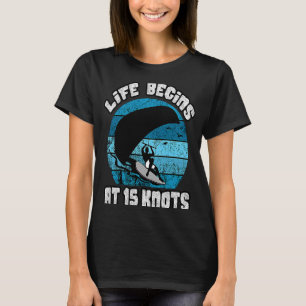 Camiseta A Vida Do Retro Começa Com 15 Nós De Kite De Kiteb
