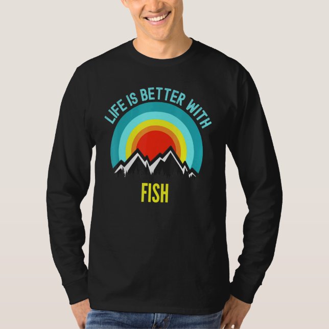 Camiseta A Vida Dos Peixes É Melhor Com Os Peixes (Frente)