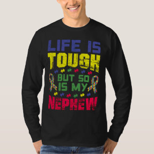 Camiseta A Vida É A Consciência Do Autismo Em Sobrinho Tio