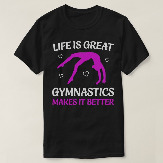 Camiseta A vida é a ginástica do Excelente torna-a mais eng (Frente do Design)