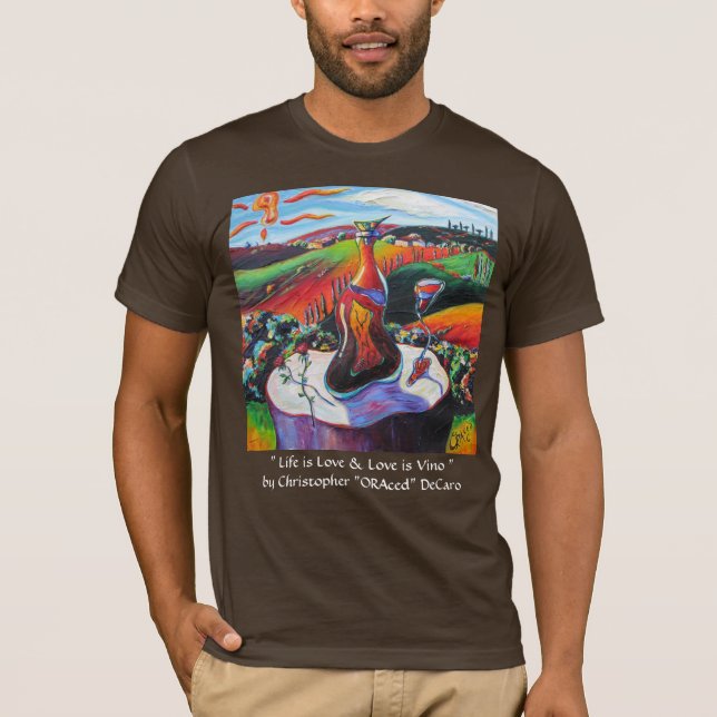 Camiseta A vida é amor & o amor é Vino (Frente)