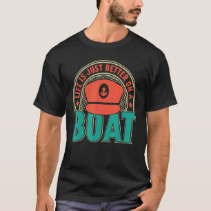Camiseta A Vida É Apenas O Proprietário Do Barco Capitão Ba
