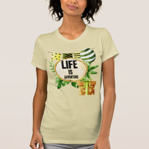 Camiseta A Vida É Aventura - Partido Da Natureza Verde E Do