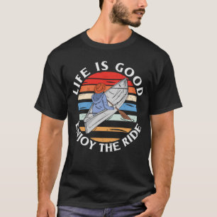 Camiseta A Vida É Boa Aproveite O Retrocetro Da Canoa De Vi