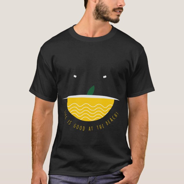 Camiseta A vida é boa na praia (Frente)
