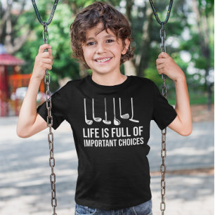 Camiseta A vida é Cheio de escolhas importantes Golfe Natal
