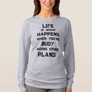 Camiseta A Vida É... Citação Motivacional Engraçada