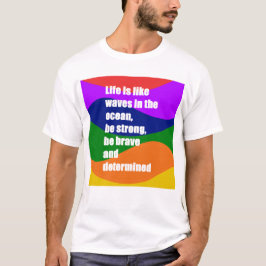Camiseta A vida é como ondas de cores
