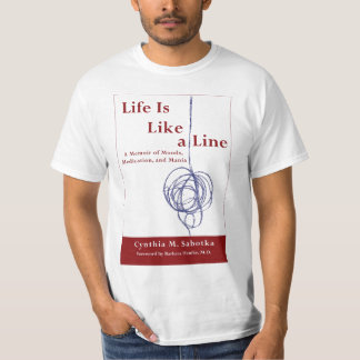 Camiseta A vida é como uma linha t-shirt