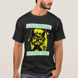 Camiseta A Vida é Confusa, Tudo Bem, Gato Engraçado e Autoc