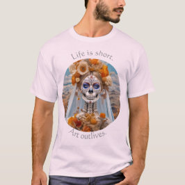 Camiseta A vida é curta. A arte sobrevive 01 T-Shirt