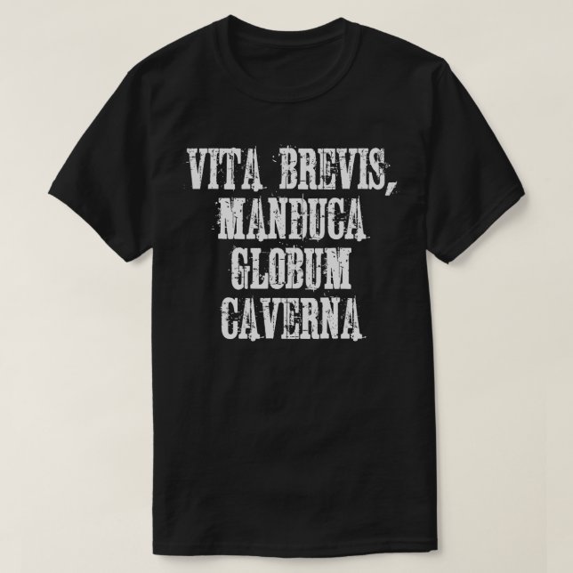 Camiseta A vida é curta comendo a língua latina da Rosquinh (Frente do Design)