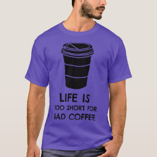 Camiseta A vida é curta demais para o Impressão preto de ca
