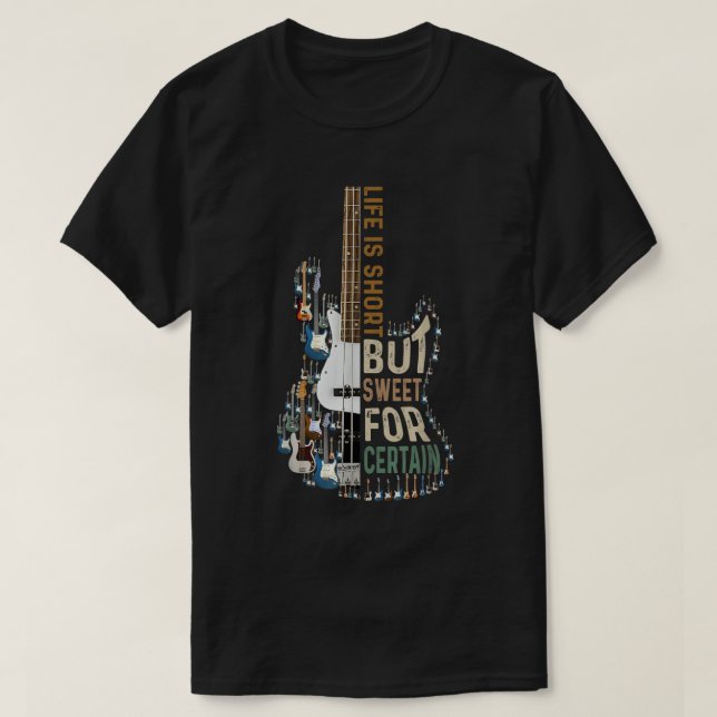 Camiseta A Vida é Curta Mas Doce Para Determinado Amante de (Frente do Design)