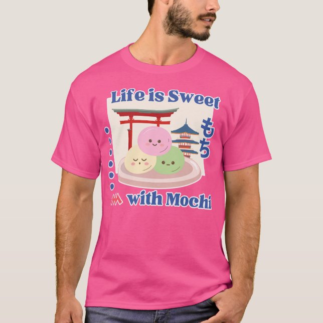 Camiseta A Vida É Doce Com Mochi (Frente)