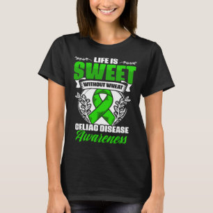 Camiseta A Vida É Doença Celiaca Guerreira Celiac Conhecida