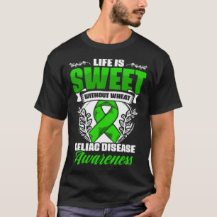 Camiseta A Vida É Doença Celiaca Guerreira Celiac Conhecida