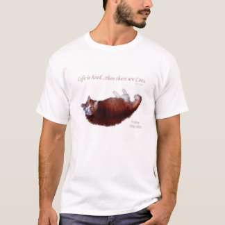 Camiseta A vida é dura… então lá é gatos