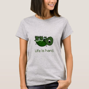 Camiseta A vida é Duro - Seja legal, lutando com a tartaru