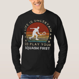 Camiseta A vida é incerta: Tocar a Praça Primeiro Teto Engr