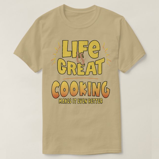 Camiseta A VIDA É MAIOR, O TORNA AINDA MELHOR Comida (Frente do Design)
