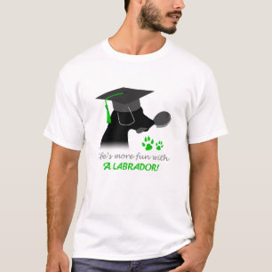 Camiseta a vida é mais divertida com um labrador