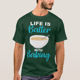 Camiseta A vida é mais dura com panificação de chef de cozi