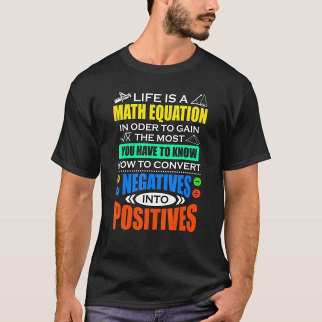 Camiseta A Vida é Matemática da Equação Matemática (Frente)