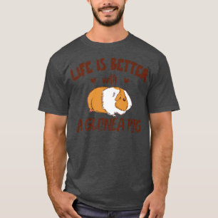 Camiseta A vida é melhor com a Guiné, mamãe, fantasia mamãe