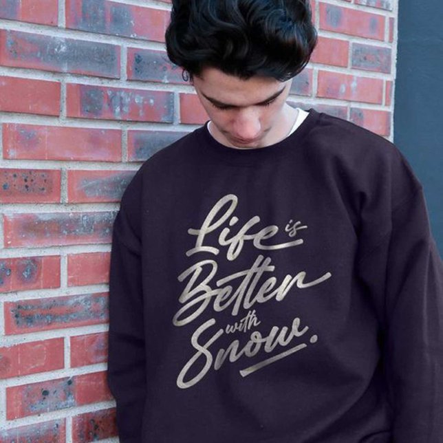 Camiseta A Vida É Melhor Com A Neve (Criador carregado)