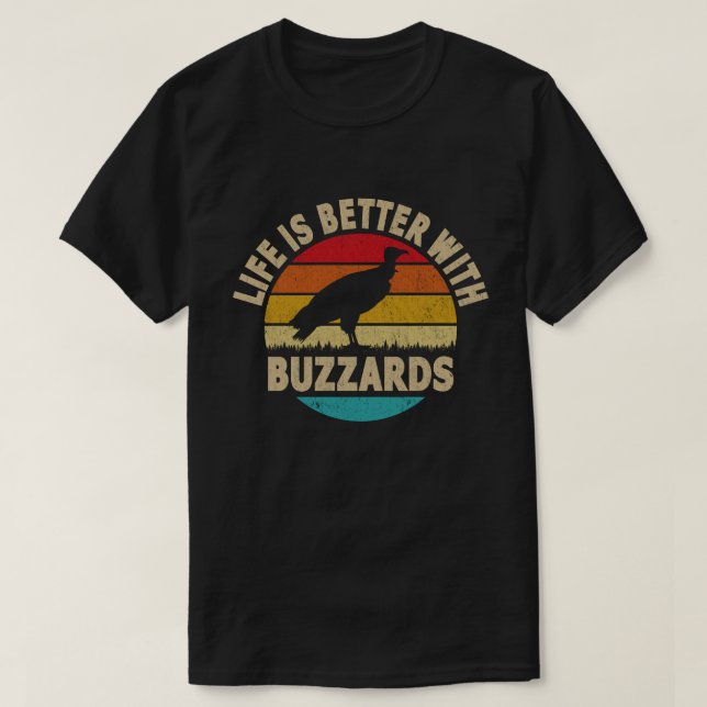 Camiseta A vida é melhor com abutres (Frente do Design)