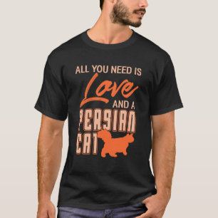 Camiseta A vida é melhor com Amantes de Gatos Persas