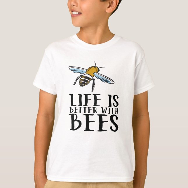 Camiseta A Vida É Melhor Com As Abelhas (Frente)