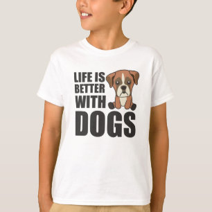 Camiseta A Vida É Melhor Com Cachorros Bonitos Cachorro Mar