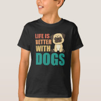 A Vida É Melhor Com Cães Doces Cachorros Verdes
