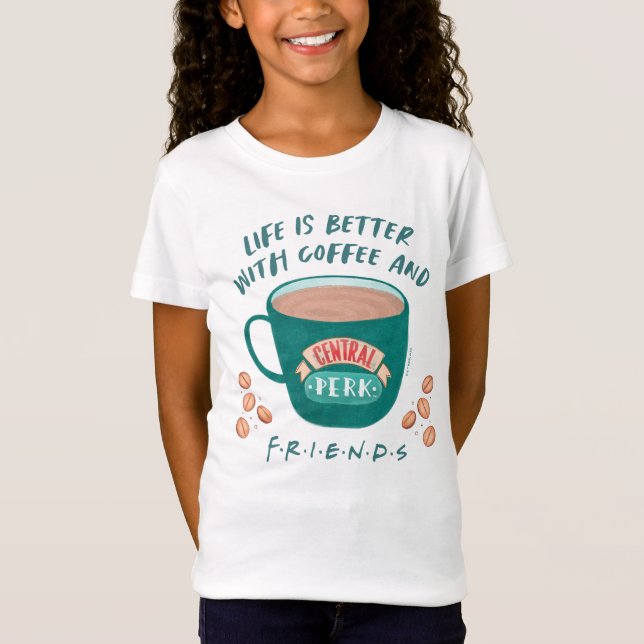 Camiseta A vida é melhor com café e amigos™ (Frente)
