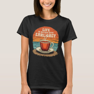 Camiseta A vida é melhor com Earl Cinza Sunset Tea Lover