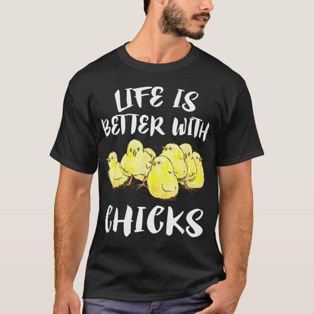 Camiseta A Vida é Melhor Com Frangas (Frente)
